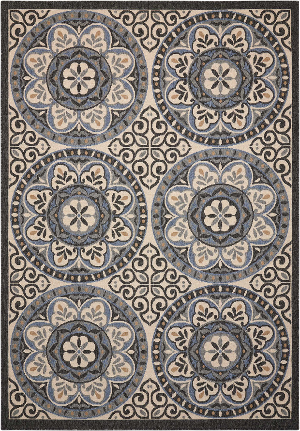 caribbean ivory charcoal rug by nourison nsn 099446375025 1