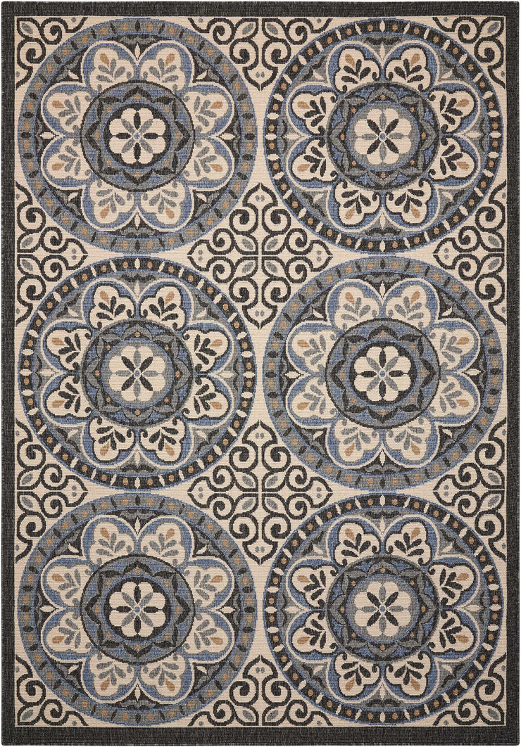 caribbean ivory charcoal rug by nourison nsn 099446375025 1