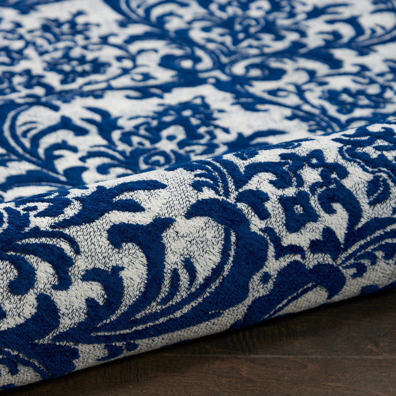 media image for damask ivory navy rug by nourison 99446341471 redo 2 210