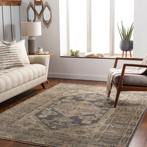 media image for Reign Nz Wool Charcoal Rug Roomscene Image 262