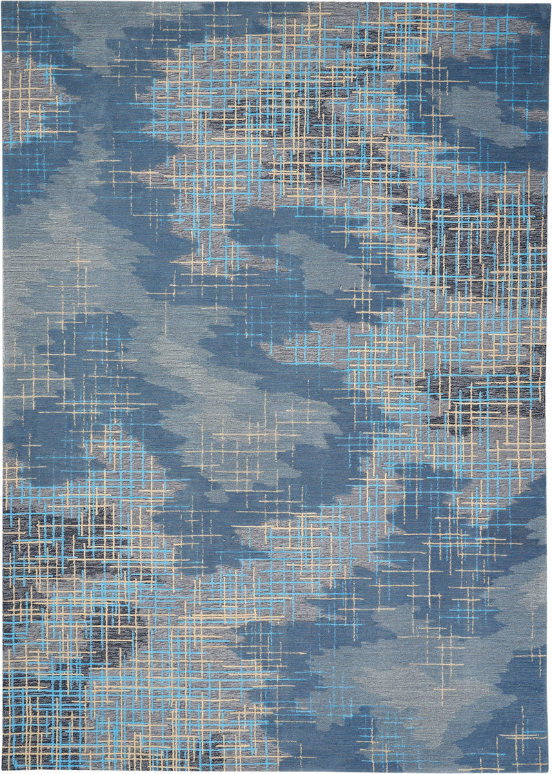 media image for symmetry handmade blue beige rug by nourison 99446496010 redo 1 235