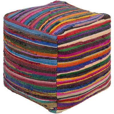 product image of Renzo Cotton Olive Pouf Flatshot Image 594