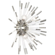 Andromeda Wall Sconce in Polished Nickel Finish w/ Clear Acrylic Accents design by Robert Abbey