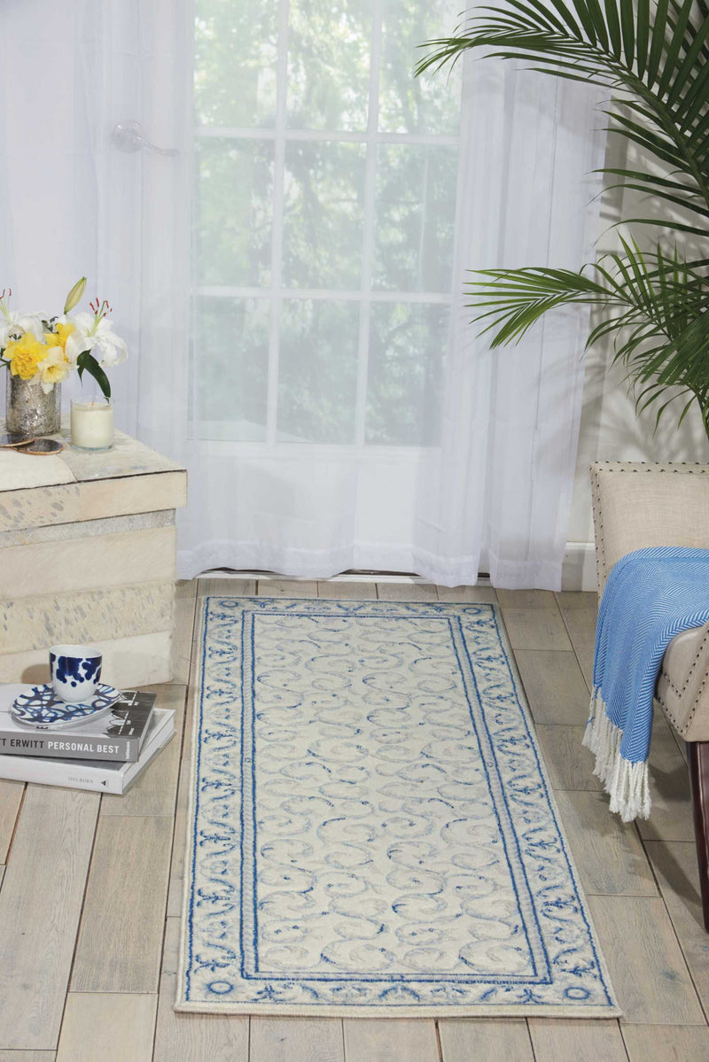 media image for somerset ivory blue rug by nourison nsn 099446317476 7 226