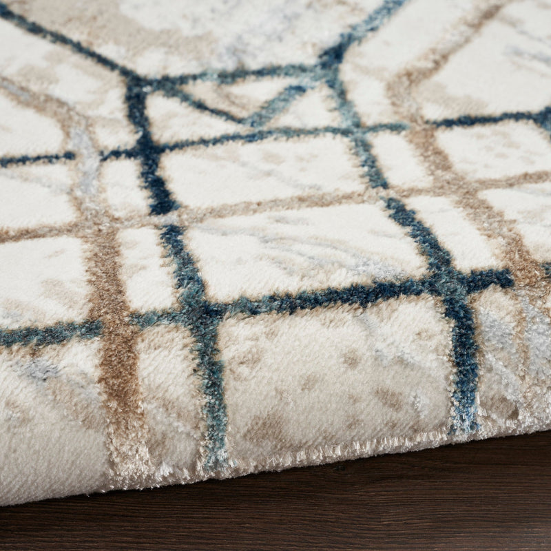 media image for Nourison Home Glitz Ivory Taupe Mid Century Modern Rug By Nourison Nsn 099446134189 9 257