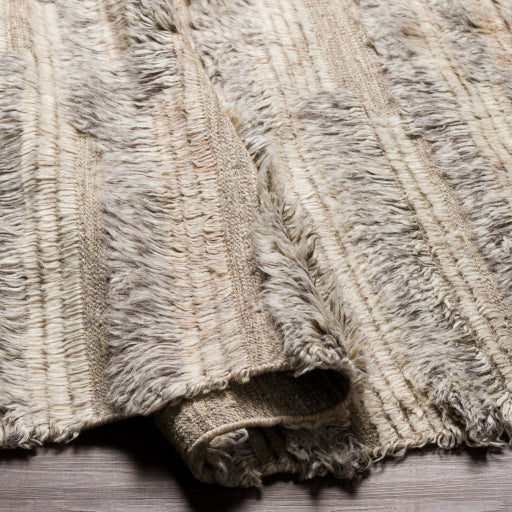 Sahara Wool Beige Rug Fold Image