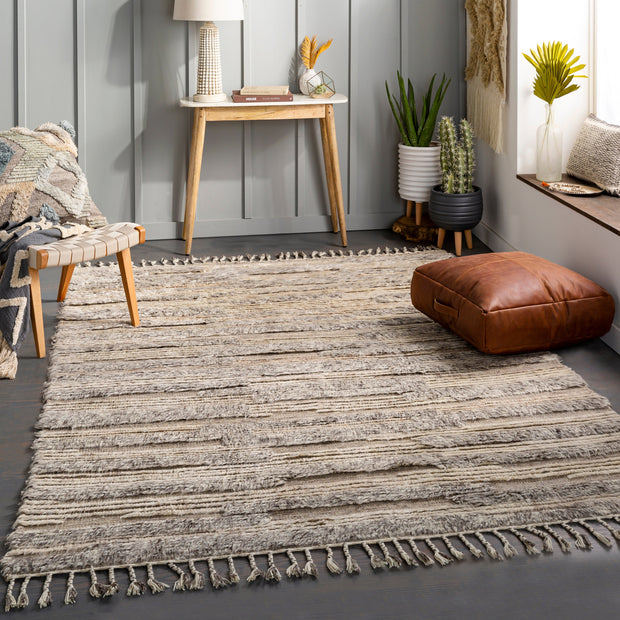 Sahara SAH-2305 Hand Knotted Rug in Beige & Taupe