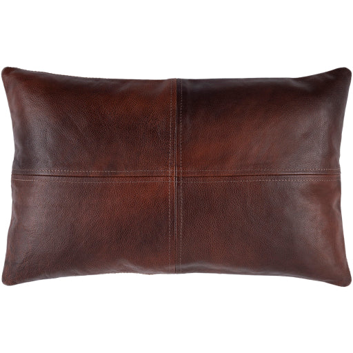 media image for Sheffield Leather Dark Brown Pillow Flatshot 4 Image 269