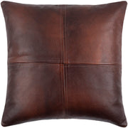 Sheffield Leather Dark Brown Pillow Flatshot Image