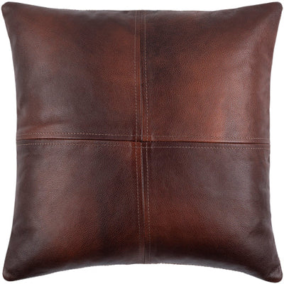 product image for Sheffield Leather Dark Brown Pillow Flatshot Image 78