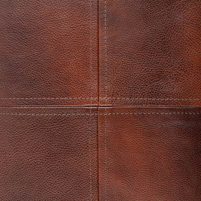 product image for Sheffield Leather Dark Brown Pillow Texture Image 50