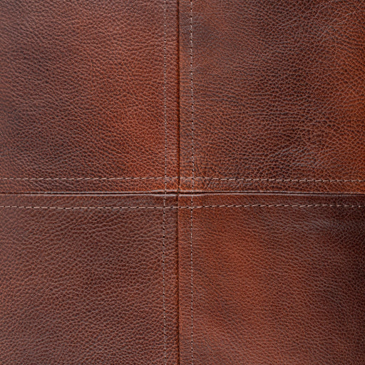 media image for Sheffield Leather Dark Brown Pillow Texture Image 213