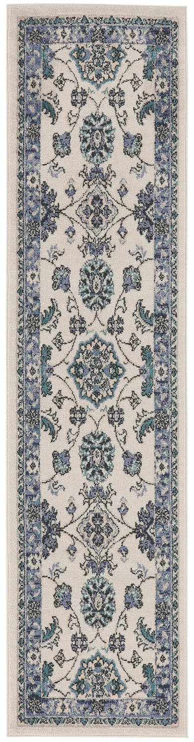 Nourison Essentials Indoor Outdoor Ivory Blue Persian Rug By Nourison Nsn 099446940971 2