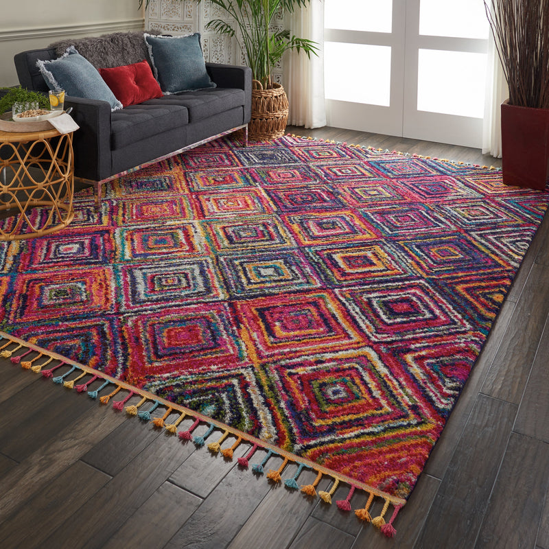 media image for nomad red multicolor rug by nourison nsn 099446461070 11 289