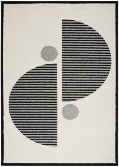 product image for modern passion ivory black rug by nourison 99446107114 redo 1 55