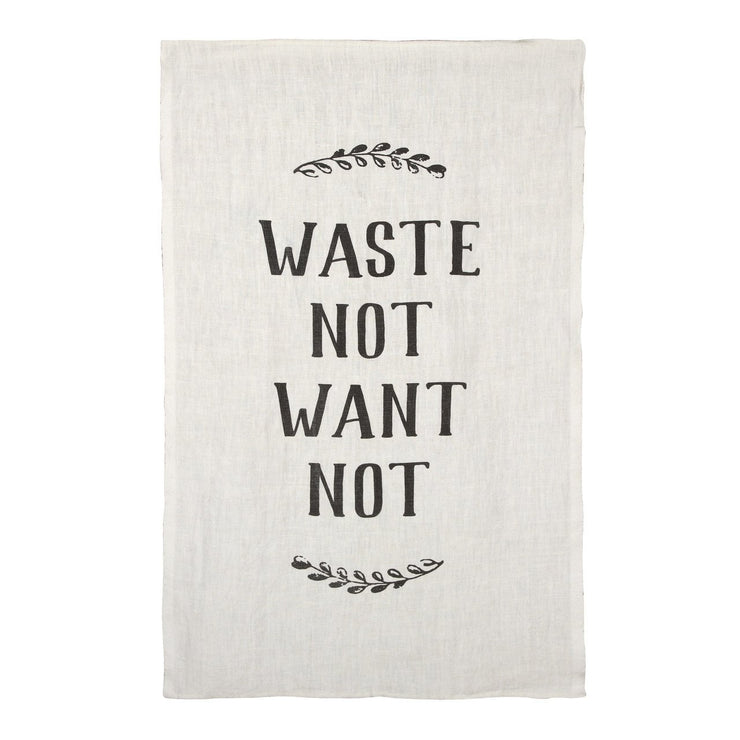 Waste Not, Want Not Pure Linen Tea Towel