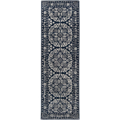 product image for Smithsonian Nz Wool Dark Blue Rug Flatshot 4 Image 6