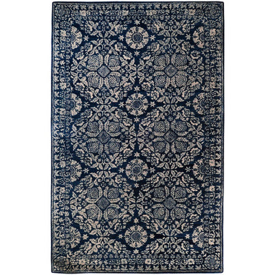 product image for Smithsonian Nz Wool Dark Blue Rug Flatshot Image 7