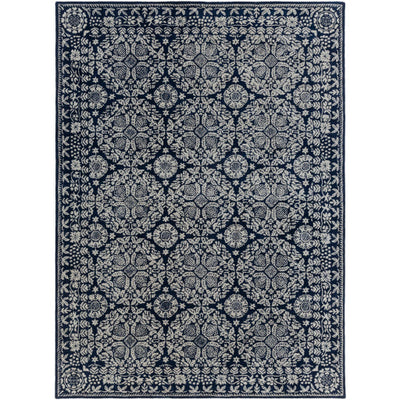 product image for Smithsonian Nz Wool Dark Blue Rug Flatshot 2 Image 6