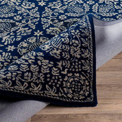 product image for Smithsonian Nz Wool Dark Blue Rug Fold Image 31