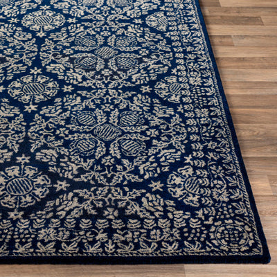 product image for Smithsonian Nz Wool Dark Blue Rug Front Image 91