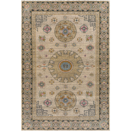 media image for Smyrna Wool Dark Green Rug Flatshot Image 266