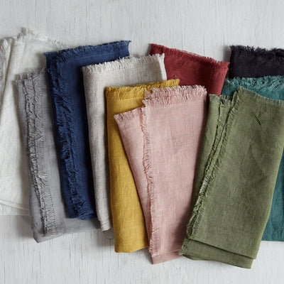 product image for Solid Linen Napkin Set of 4 in Salmon 36
