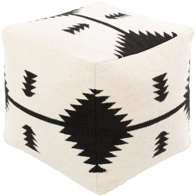 product image for Shiprock Wool Cream Pouf Flatshot Image 63