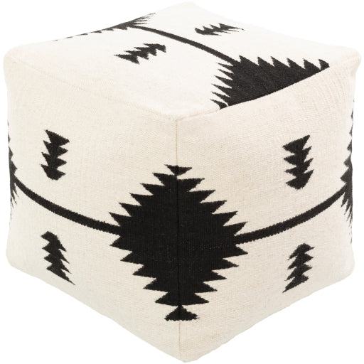 media image for Shiprock Wool Cream Pouf Flatshot Image 235