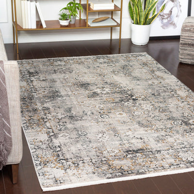 product image for Solar Viscose Charcoal Rug Roomscene Image 65