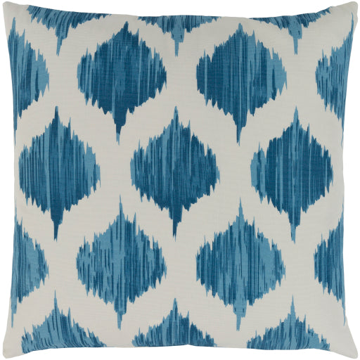 media image for Ogee Cotton Bright Blue Pillow Flatshot Image 233