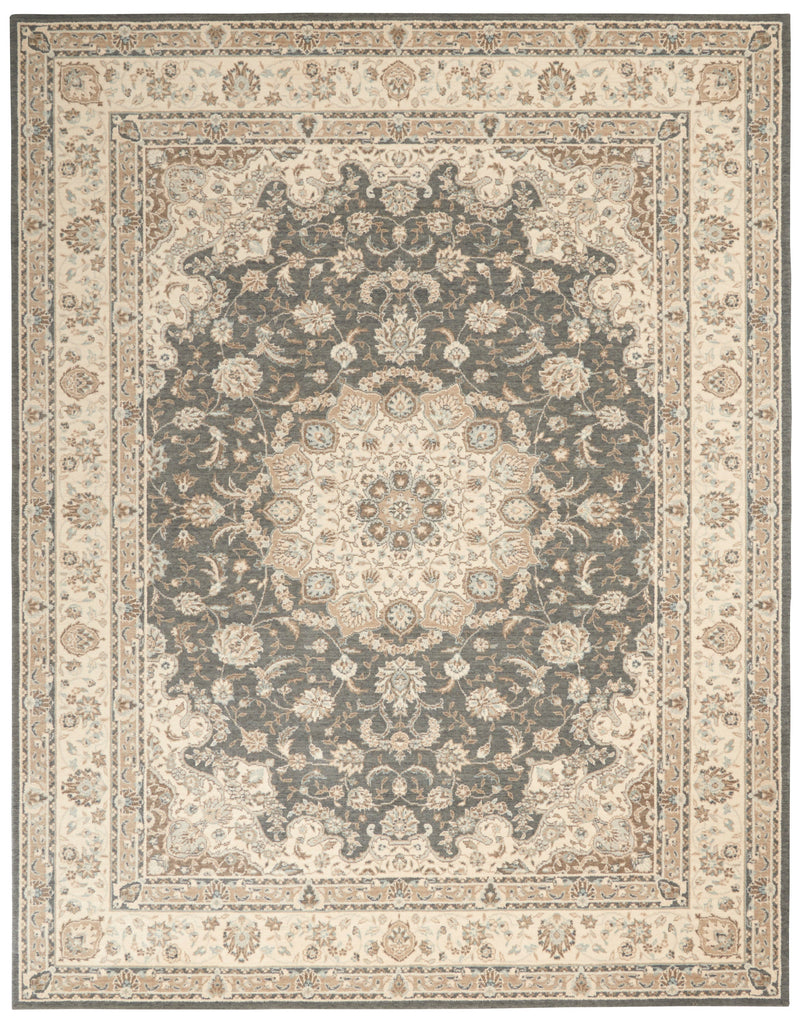 media image for living treasures grey ivory rug by nourison nsn 099446738141 1 27