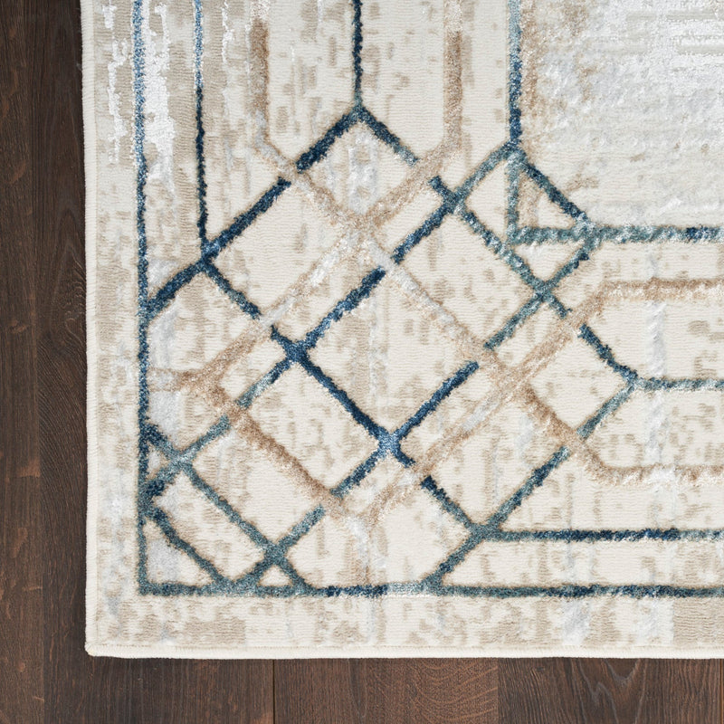 media image for Nourison Home Glitz Ivory Taupe Mid Century Modern Rug By Nourison Nsn 099446134189 5 270