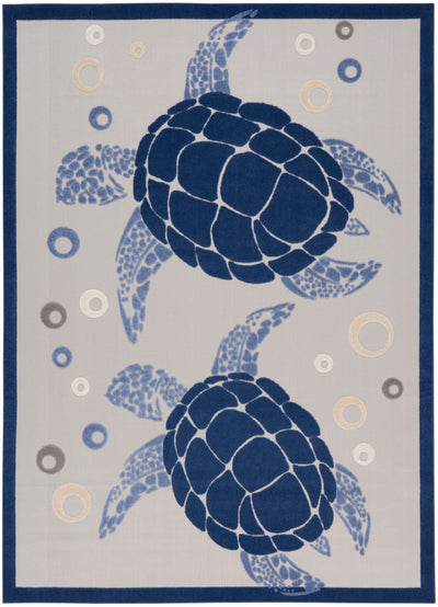 product image for Nourison Home Aloha Navy Blue Coastal Nautical Beach Rug By Nourison Nsn 099446135902 1 34