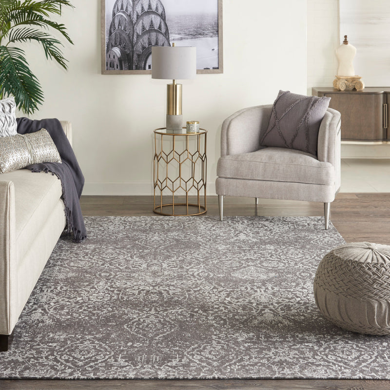 media image for damask dark grey rug by nourison 99446787897 redo 6 212