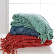 Tibey Throw Blankets in Aqua Color