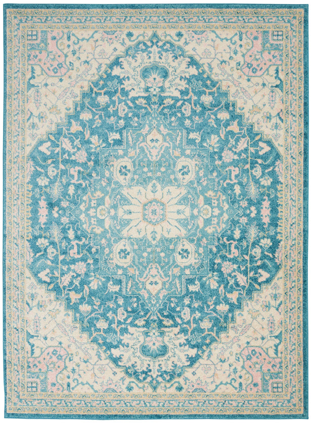 tranquil ivory turquoise rug by nourison nsn 099446485748 1