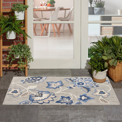 product image for Nourison Home Aloha Blue Grey Contemporary Rug By Nourison Nsn 099446169112 13 36