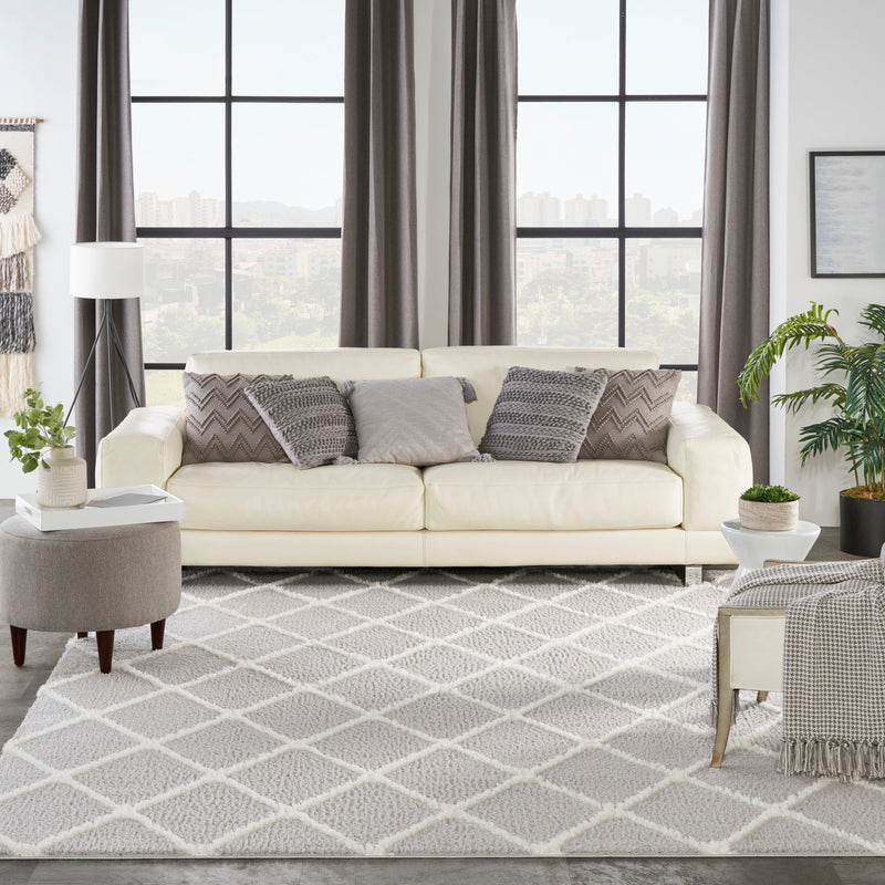 media image for feather soft grey ivory rug by nourison nsn 099446850539 10 269