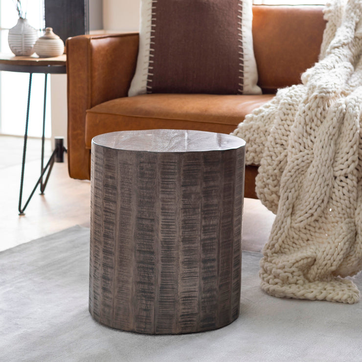 Troyes TOE-003 End Table in Grey by Surya
