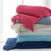Tressa Throw Blankets in Aqua Color