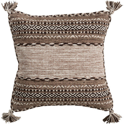 product image for Trenza Cotton Dark Brown Pillow Flatshot Image 42