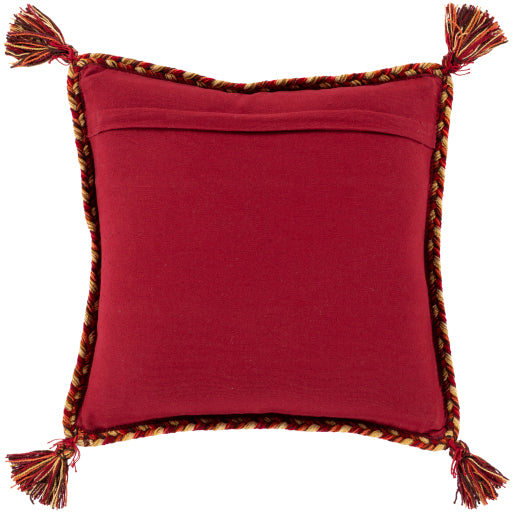 media image for Trenza Cotton Dark Red Pillow Alternate Image 10 280