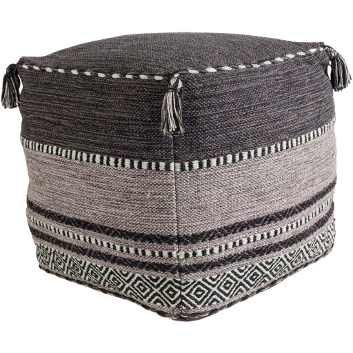 media image for Trenza Cotton Pouf in Various Colors Flatshot Image 231