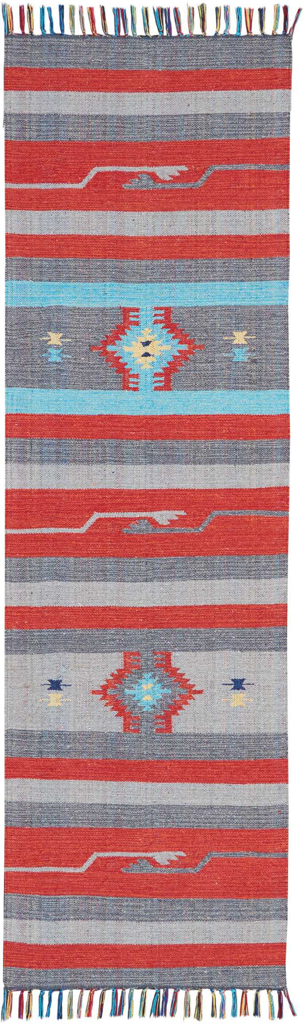 baja handmade grey red rug by nourison 99446395344 redo 2