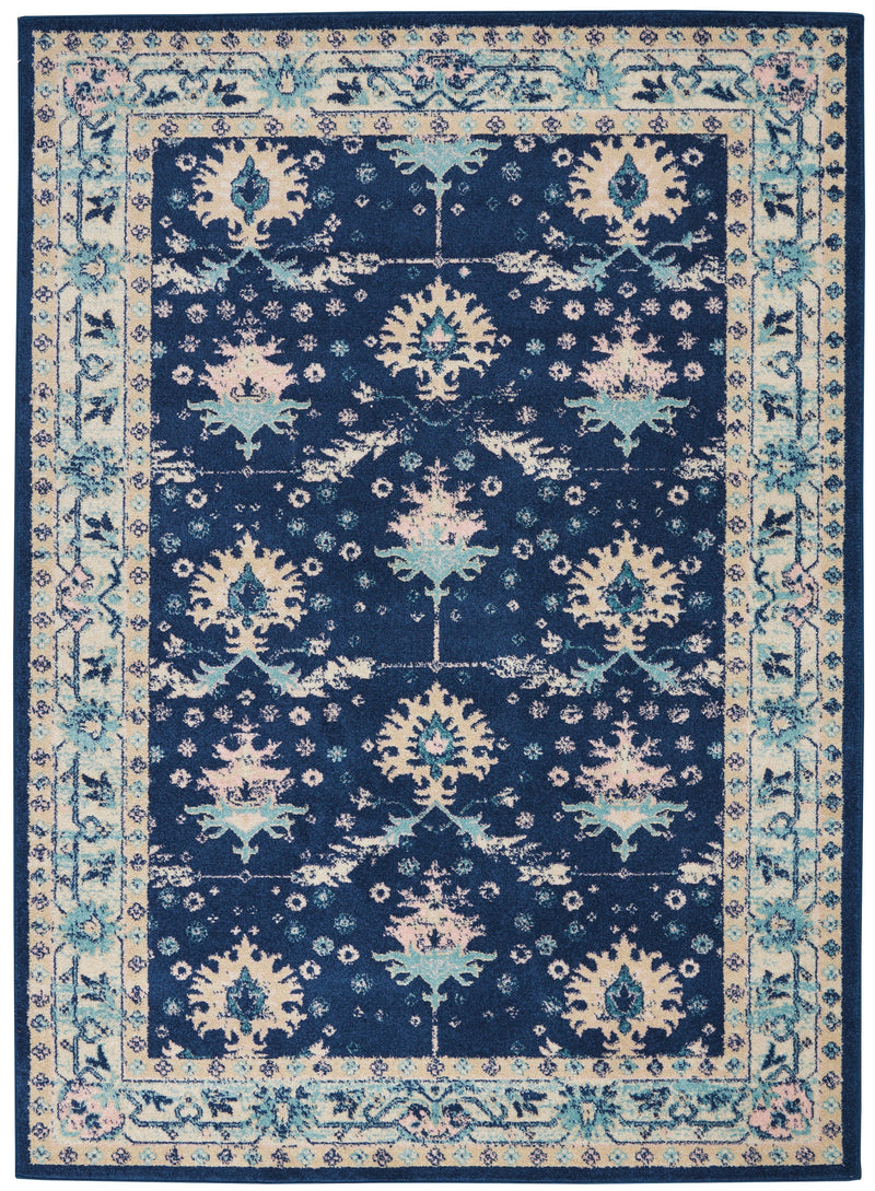 media image for tranquil navy ivory rug by nourison nsn 099446489456 1 28