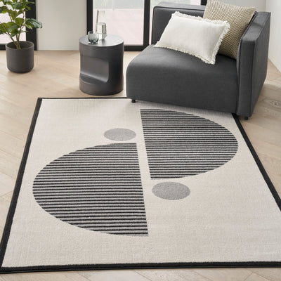 product image for modern passion ivory black rug by nourison 99446107114 redo 3 91