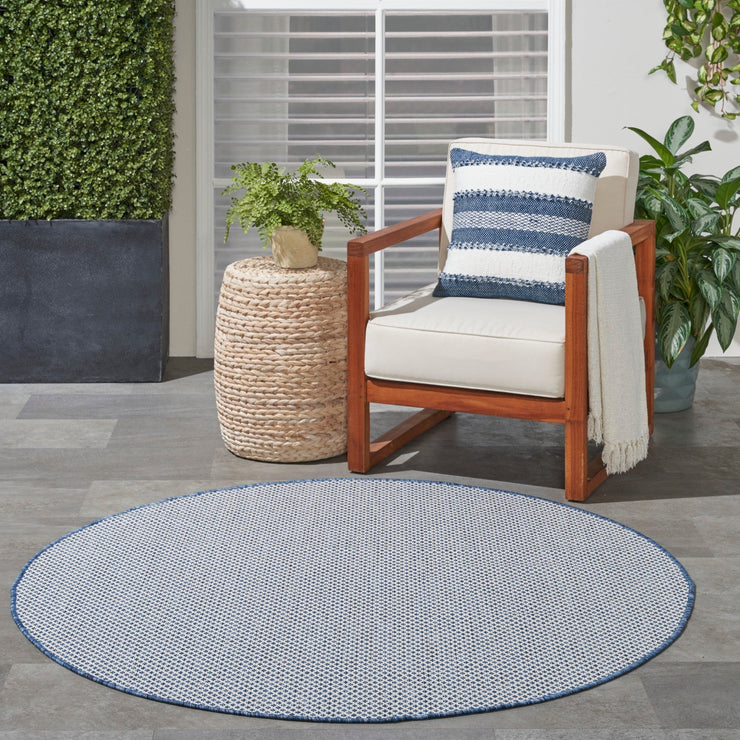Nourison Home Courtyard Ivory Blue Modern Rug By Nourison Nsn 099446161444 24