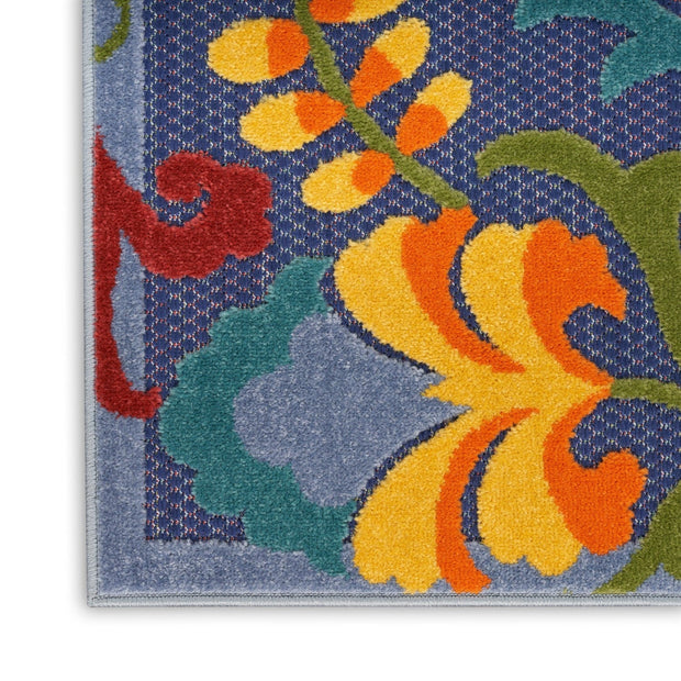 Aloha Indoor Outdoor Navy Multicolor Floral Rug By Nourison Nsn 099446921260 4
