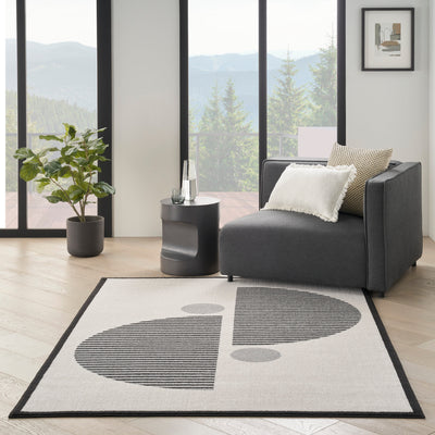 product image for modern passion ivory black rug by nourison 99446107114 redo 5 44